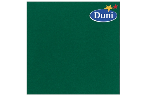 Duni dunilin middagsserviet 40x40 cm.  45 stk. Mørkegrøn